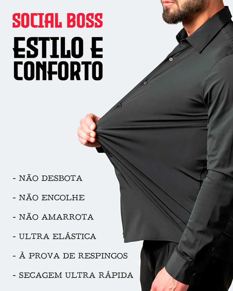 Camisa Hitech - Social Boss Ultra Confort COMPRE 1 LEVE 2