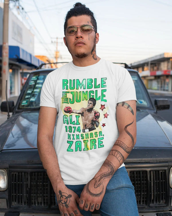 Camiseta Algodão Premium Boxe - Ali Rumble Jungle