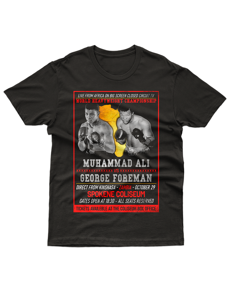 Camiseta Algodão Premium Boxe - Ali VS Foreman