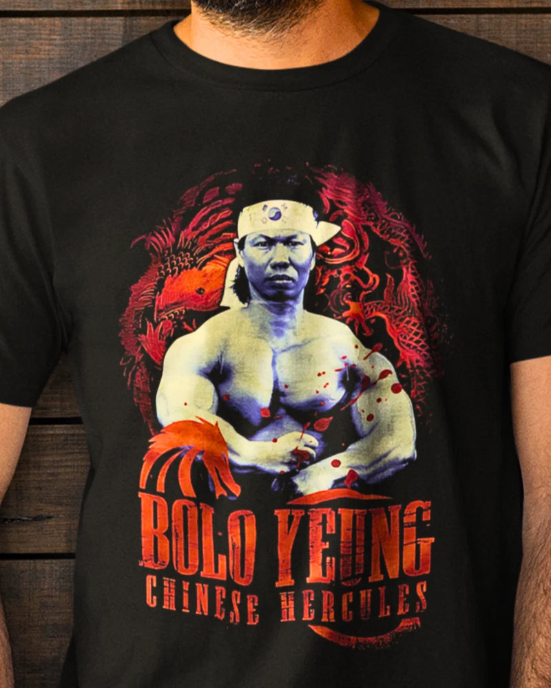 Camiseta Algodão Premium Action Movies - Bolo Yeung Chinese Hercules