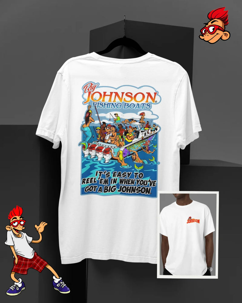 Camiseta Algodão Premium Big Johnson - Fishing Boat