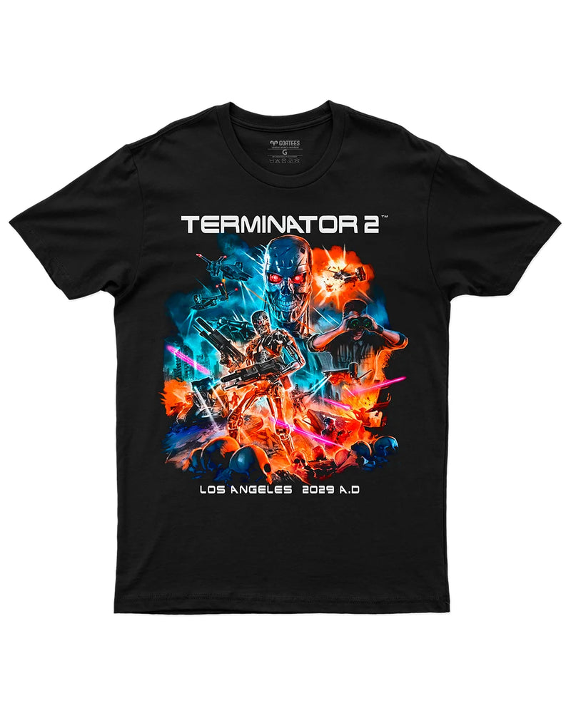 Camiseta Algodão Premium Action Movies - Terminator 2 LA 2029