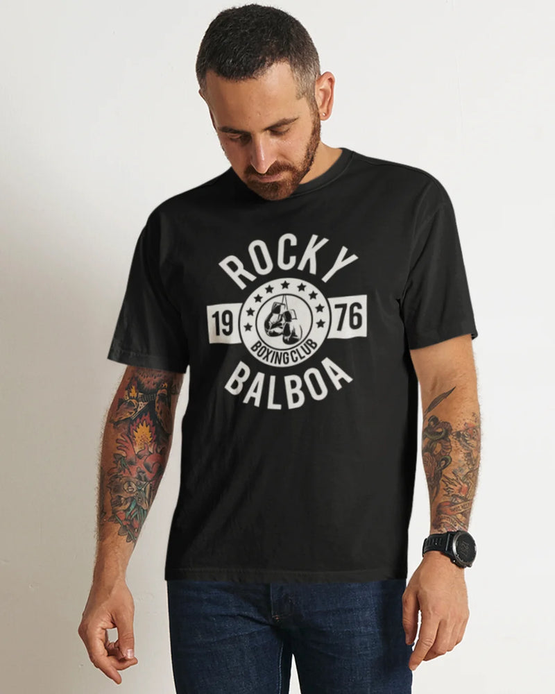 Camiseta Algodão Premium Boxe - Rocky Balboa 1976 Boxing Club