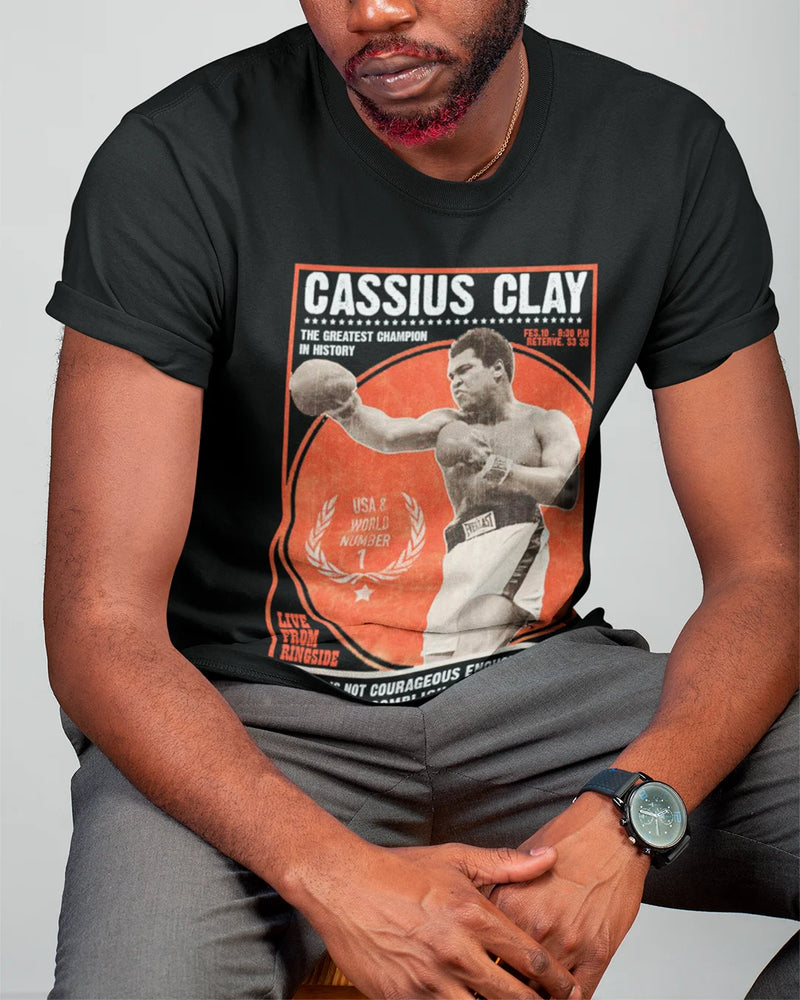 Camiseta Algodão Premium Boxe - Cassius Clay