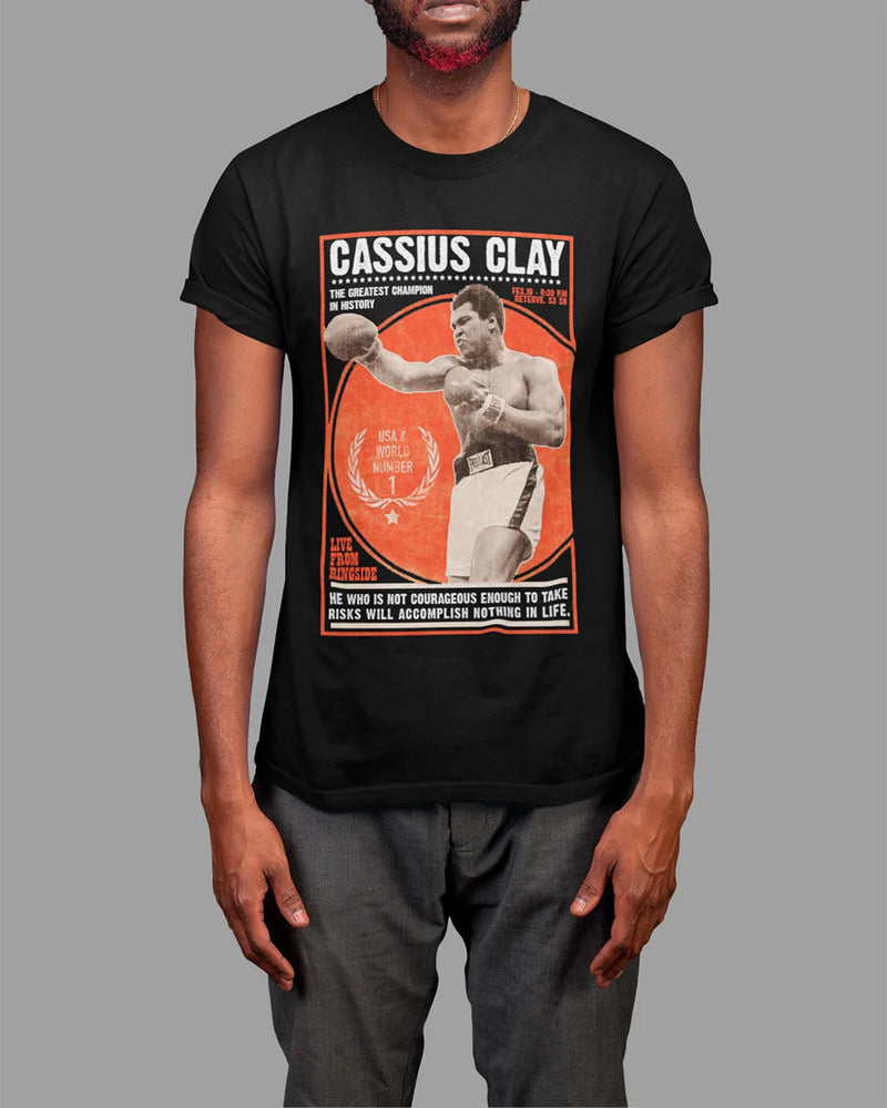 Camiseta Algodão Premium Boxe - Cassius Clay