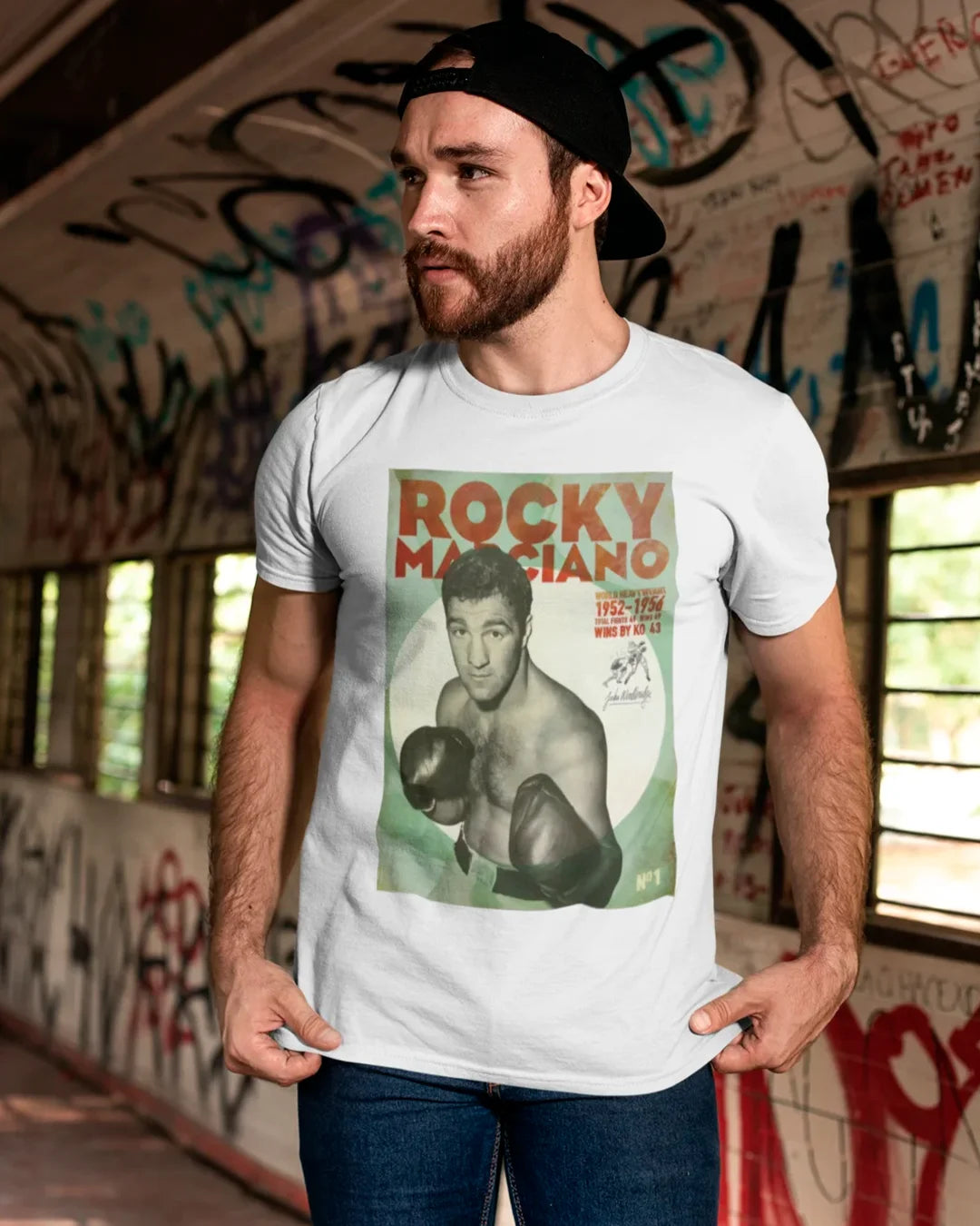 Camiseta Algodão Premium Boxe - Rocky Marciano Champ