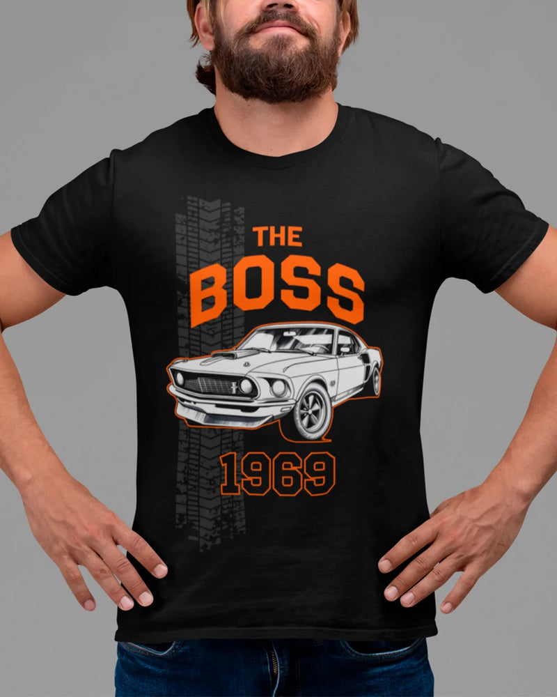 Camiseta Algodão Premium Carros - Ford Mustang The Boss