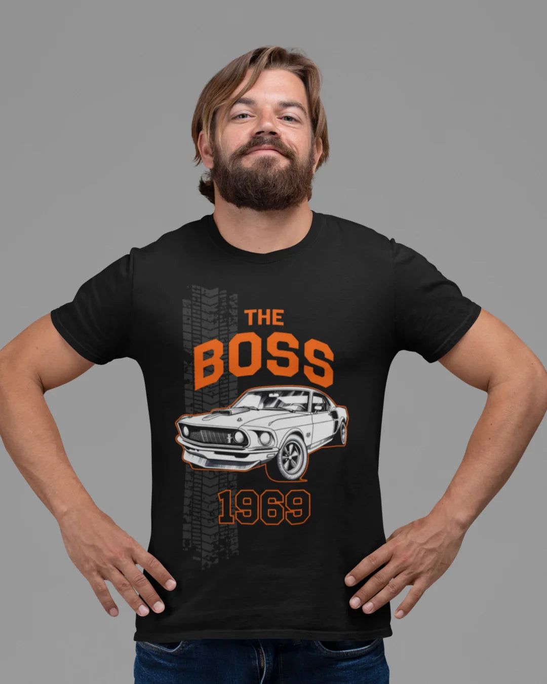 Camiseta Algodão Premium Carros - Ford Mustang The Boss