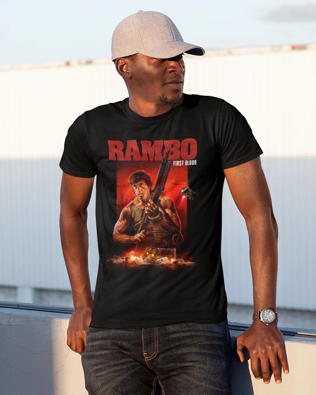 Camiseta Algodão Premium Action Movies - Rambo 3