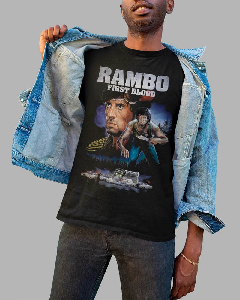 Camiseta Algodão Premium Action Movies - Rambo 1