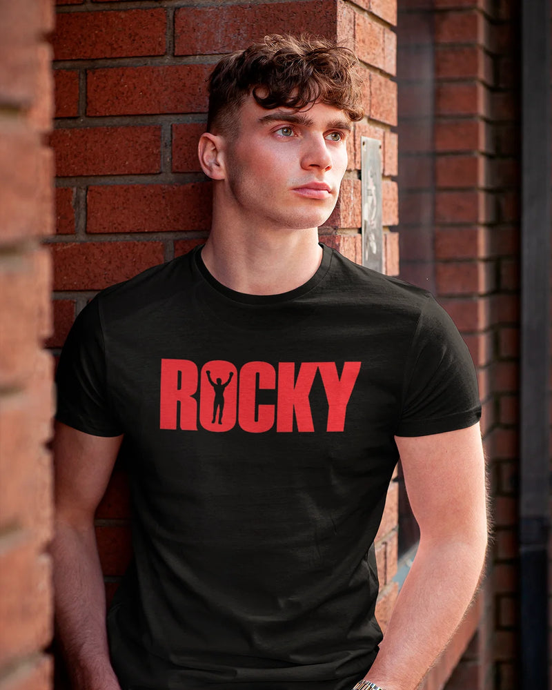 Camiseta Algodão Premium Boxe - Rocky Logo