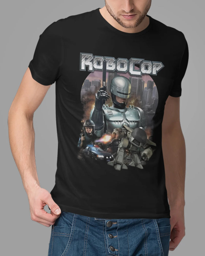 Camiseta Algodão Premium Action Movies - RoboCop Hero