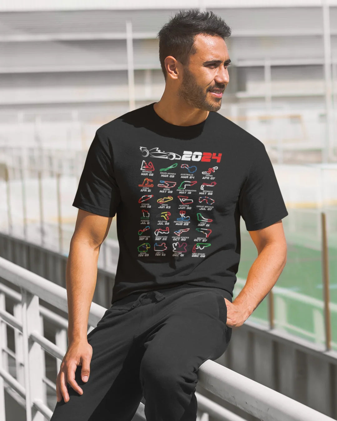 Camiseta Algodão Premium Fórmula 1 - Circuitos 2024
