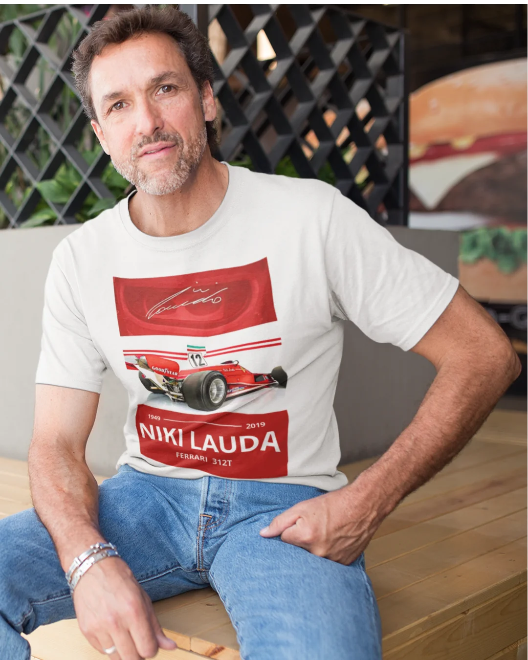 Camiseta Algodão Premium Fórmula 1 - Niki Lauda Ferrari 312T
