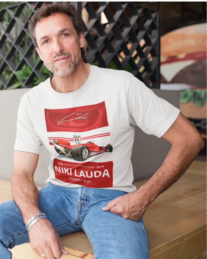 Camiseta Algodão Premium Fórmula 1 - Niki Lauda Ferrari 312T