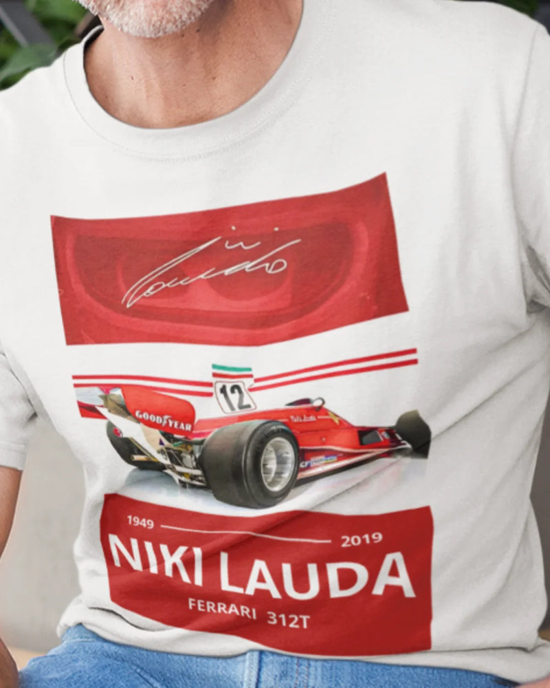 Camiseta Algodão Premium Fórmula 1 - Niki Lauda Ferrari 312T