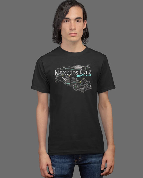 Camiseta Algodão Premium Fórmula 1 - Mercedes-Benz F1 Car