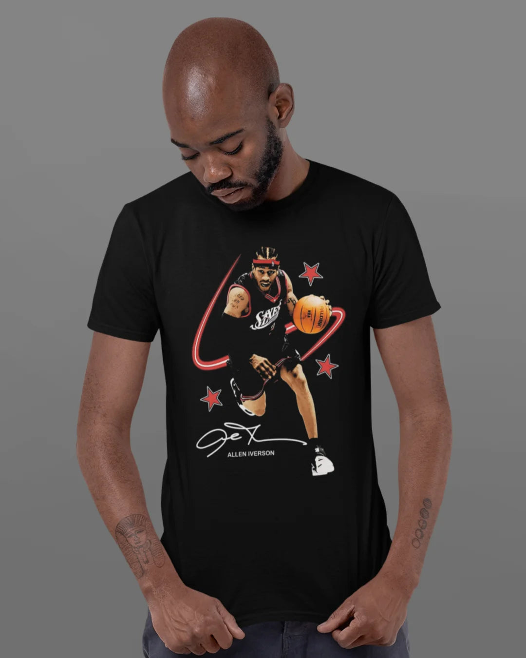 Camiseta Algodão Premium Basketball - Red Stars Iverson