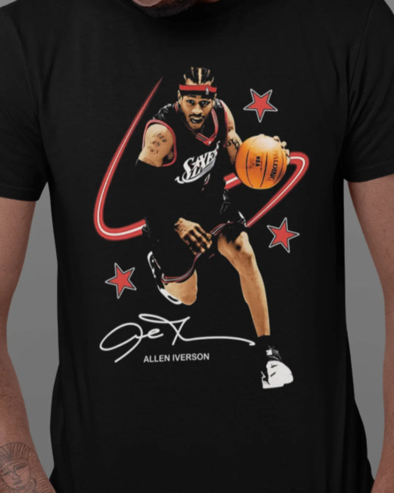 Camiseta Algodão Premium Basketball - Red Stars Iverson