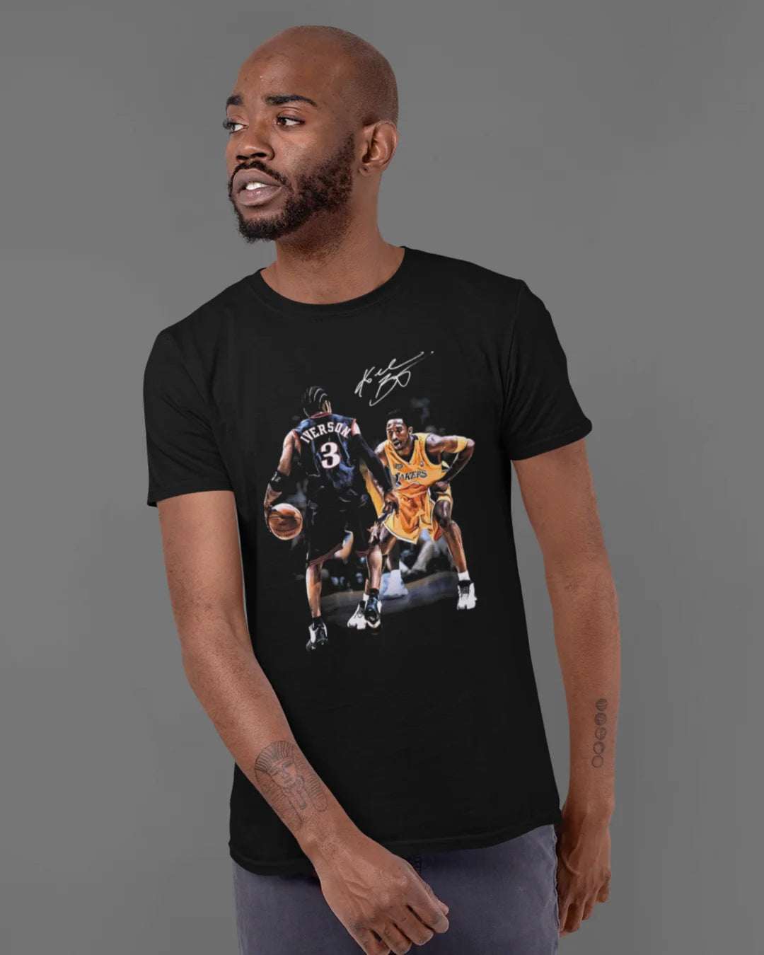 Camiseta Algodão Premium Basketball - Iverson VS Bryant