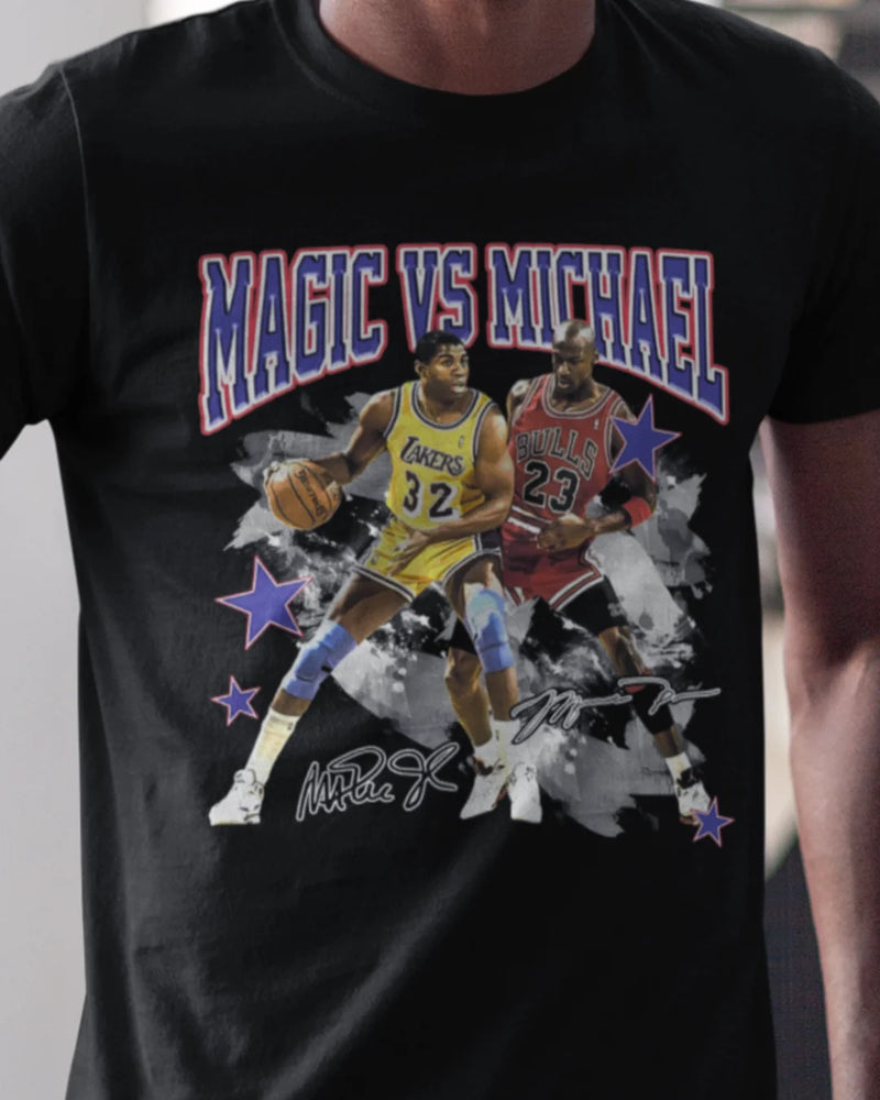 Camiseta Algodão Premium Basketball - Magic VS Jordan