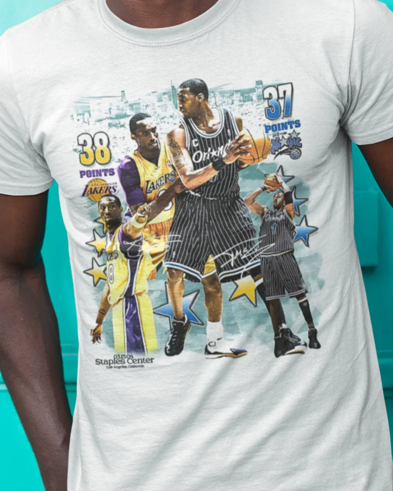 Camiseta Algodão Premium Basketball - Kobe VS T-Mac (2004)