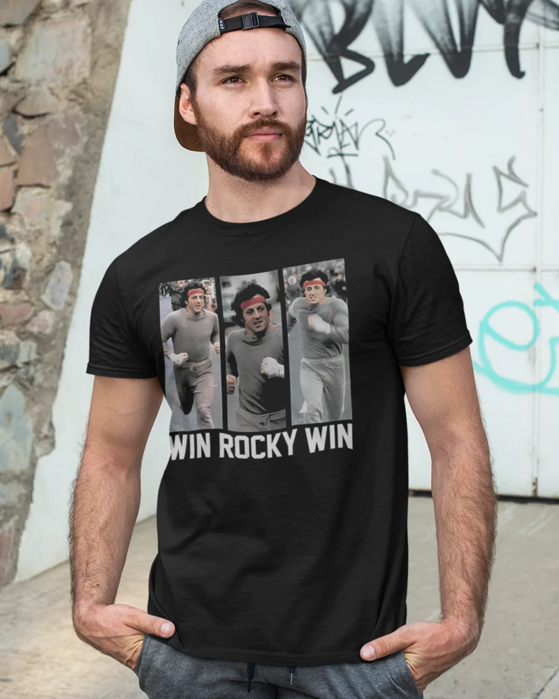 Camiseta Algodão Premium Boxe - Win Rocky Win Running