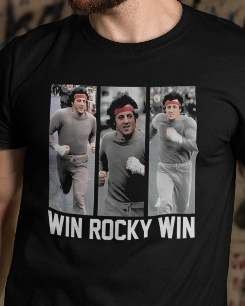 Camiseta Algodão Premium Boxe - Win Rocky Win Running