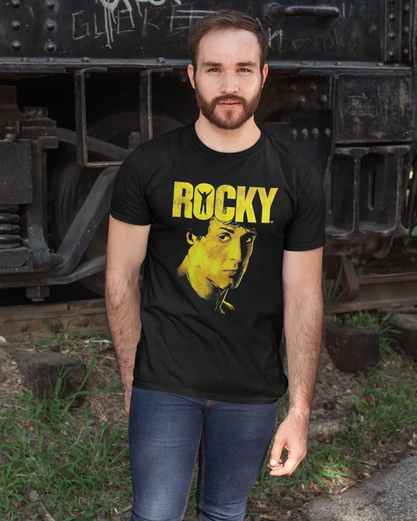 Camiseta Algodão Premium Boxe - Rocky Balboa Face