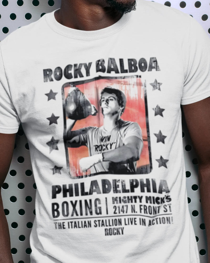 Camiseta Algodão Premium Boxe - Rocky Balboa Philadelphia Boxing