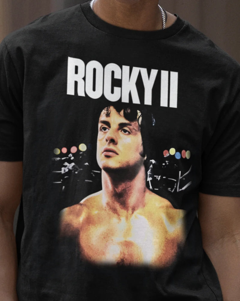 Camiseta Algodão Premium Boxe - Rocky II Moments