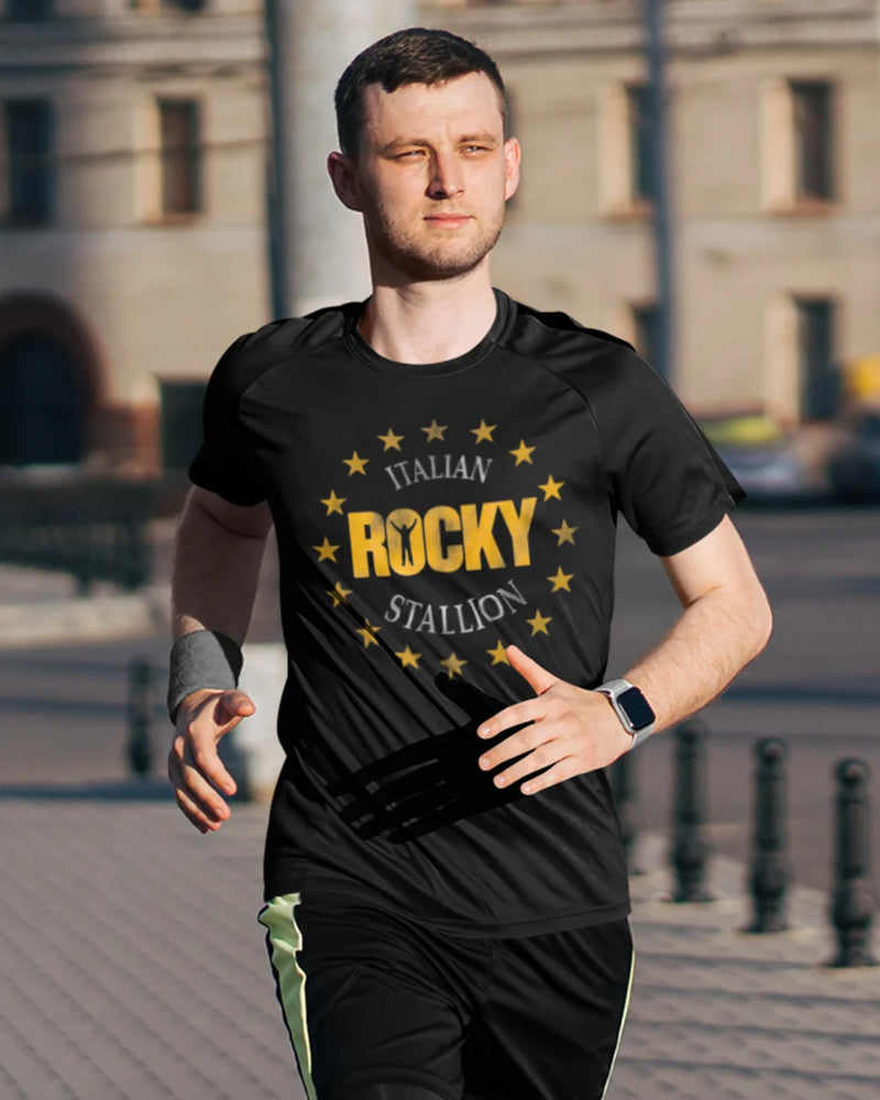 Camiseta Esporte Dry Fit - Rocky Italian Stallion Star