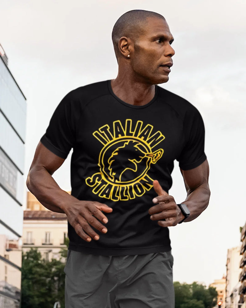 Camiseta Esporte Dry Fit - Rocky Black Italian Stallion