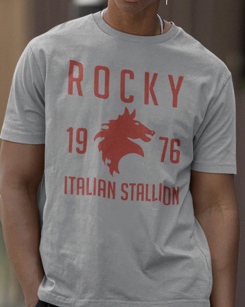 Camiseta Algodão Premium Boxe - Rocky Balboa 1976 Italian Stallion