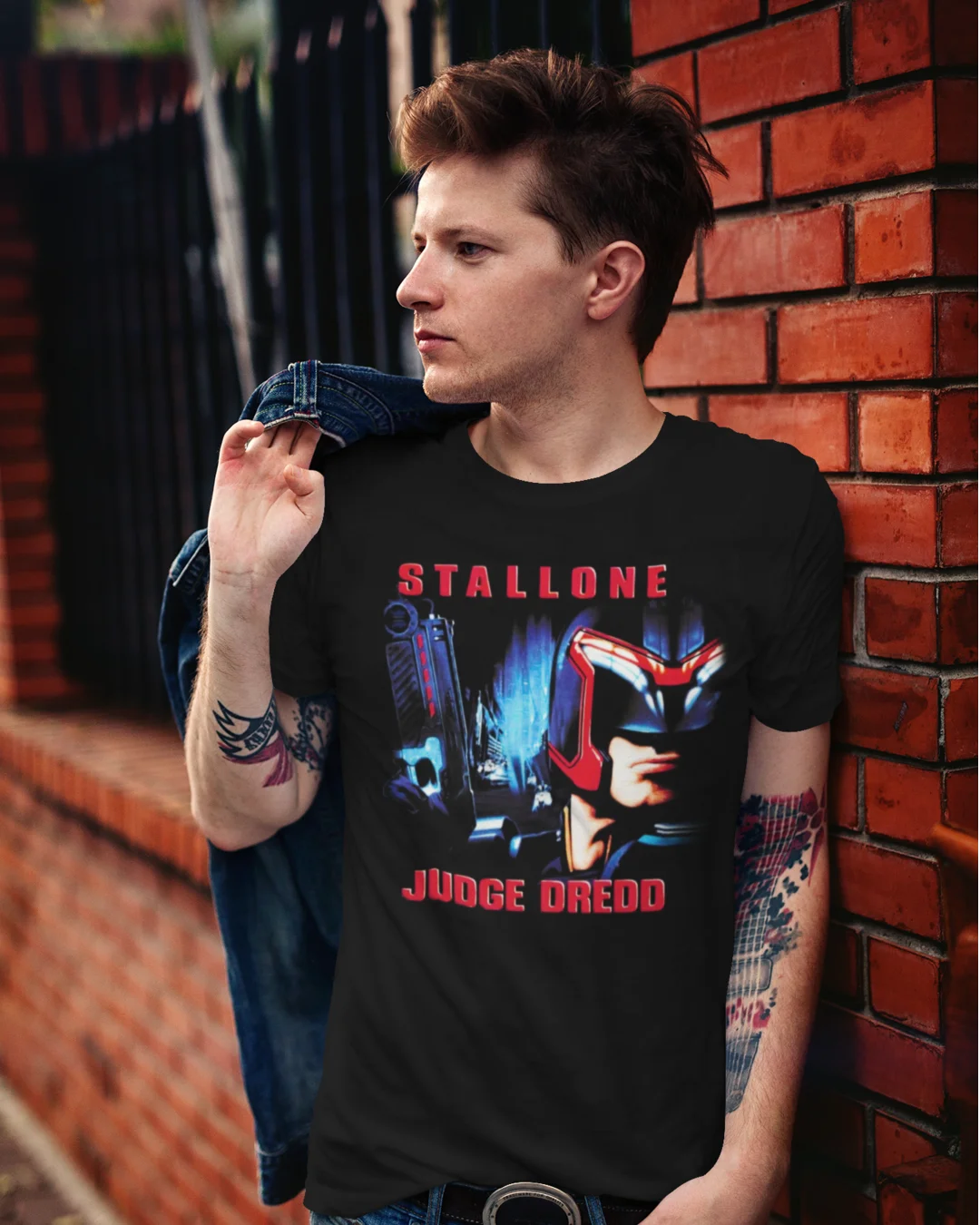 Camiseta Algodão Premium Action Movies - Stallone Judge Dredd