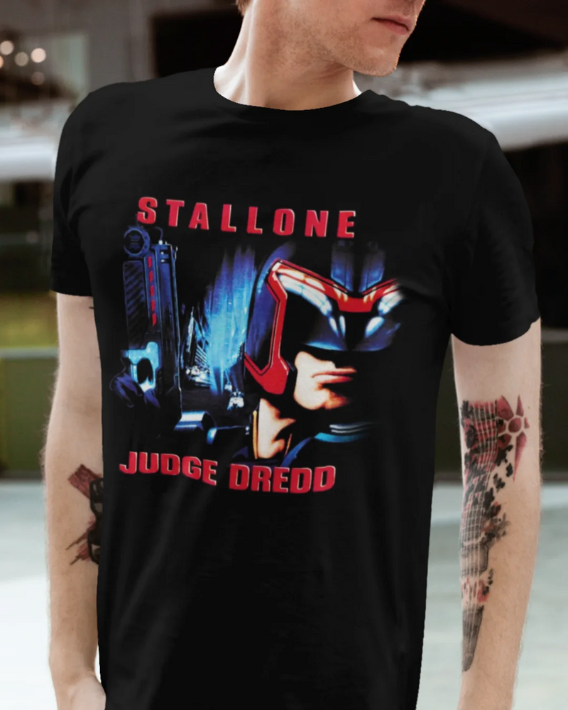 Camiseta Algodão Premium Action Movies - Stallone Judge Dredd