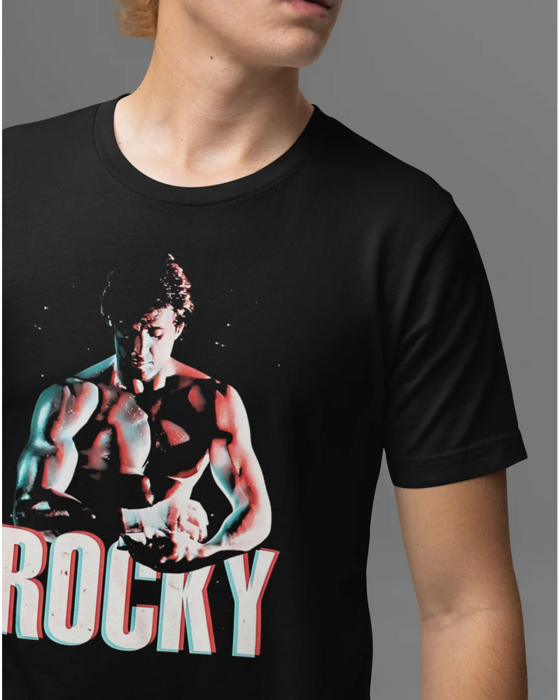 Camiseta Algodão Premium Boxe - Rocky Glitch