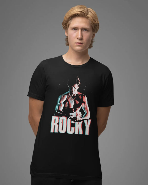 Camiseta Algodão Premium Boxe - Rocky Glitch