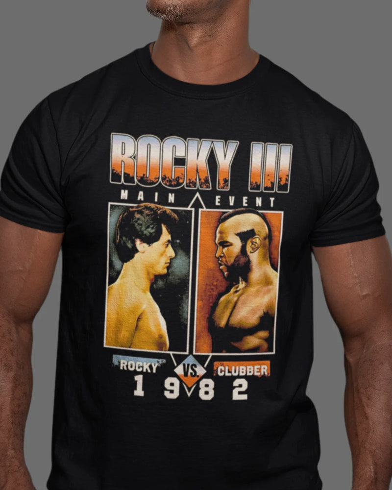 Camiseta Algodão Premium Boxe - Rocky 3 Main Event