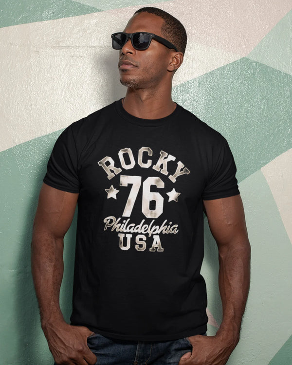 Camiseta Algodão Premium Boxe - Rocky 76 Philadelphia