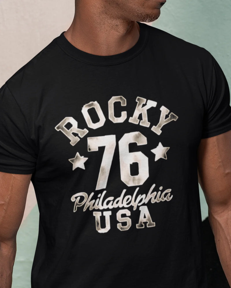 Camiseta Algodão Premium Boxe - Rocky 76 Philadelphia