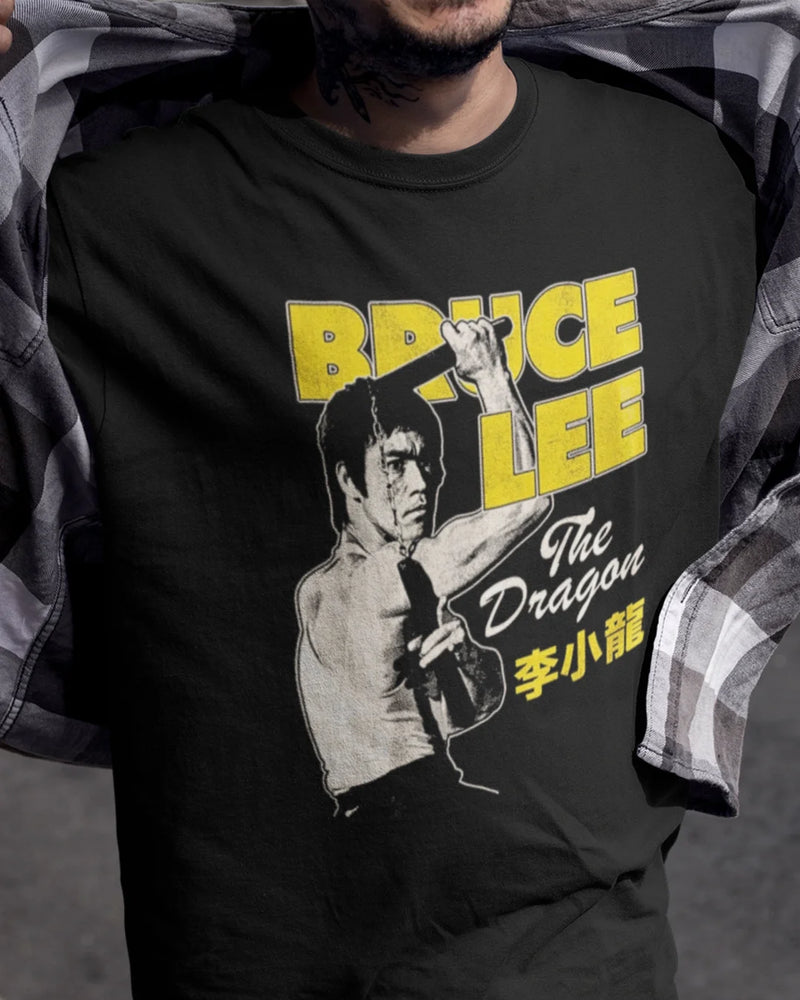 Camiseta Algodão Premium Action Movies - Bruce Lee The Dragon