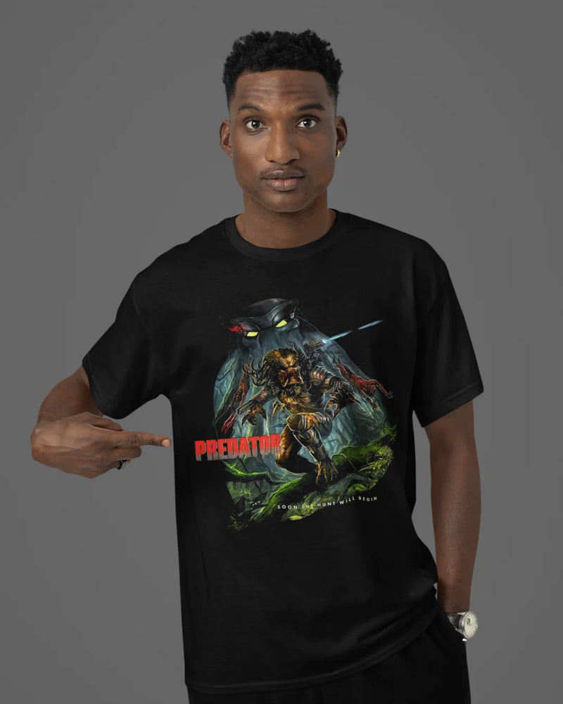 Camiseta Algodão Premium Action Movies - Predator Hunt