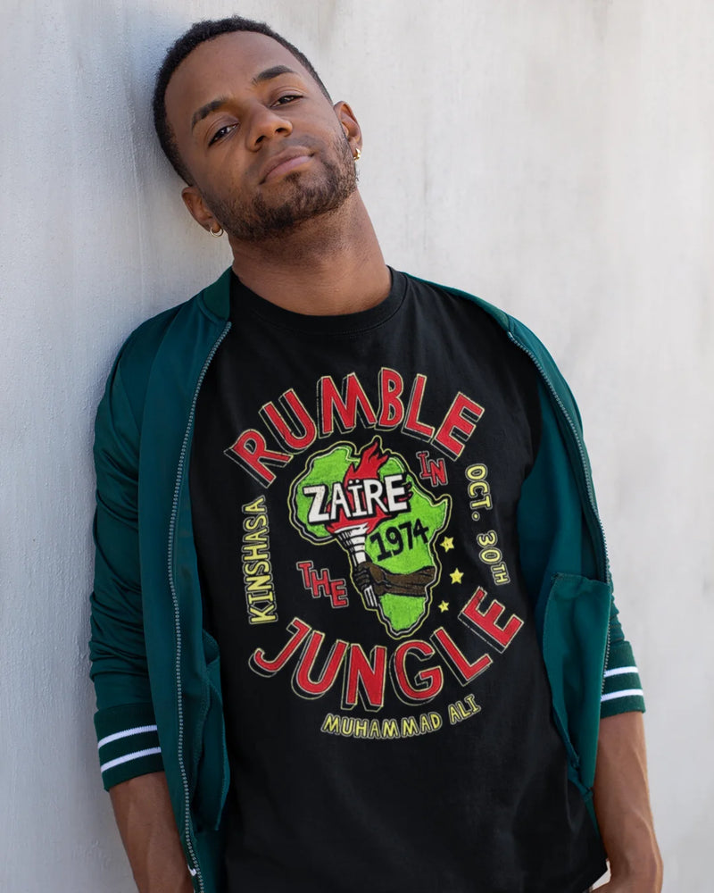 Camiseta Algodão Premium Boxe - Ali Rumble In The Jungle