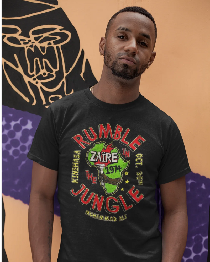 Camiseta Algodão Premium Boxe - Ali Rumble In The Jungle