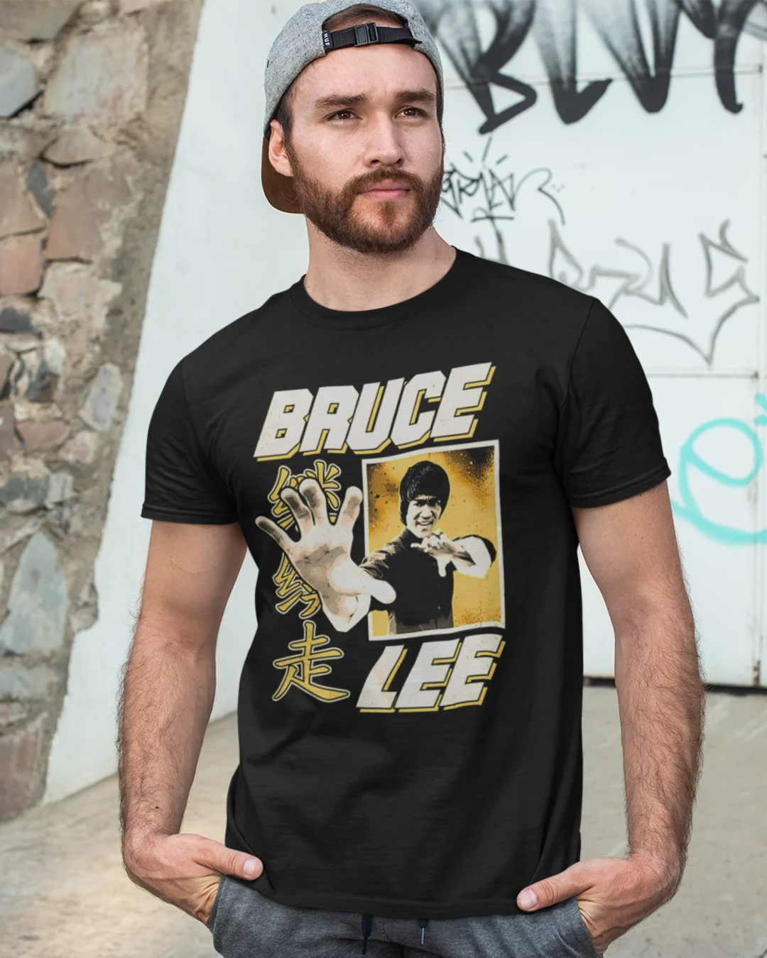 Camiseta Algodão Premium Action Movies - Bruce Lee Yellow Warrior