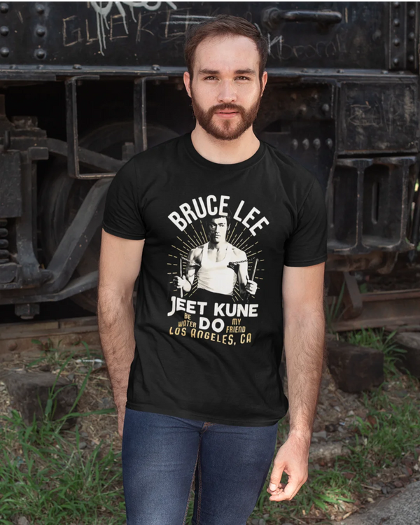 Camiseta Algodão Premium Action Movies - Bruce Lee Be Water My Friend