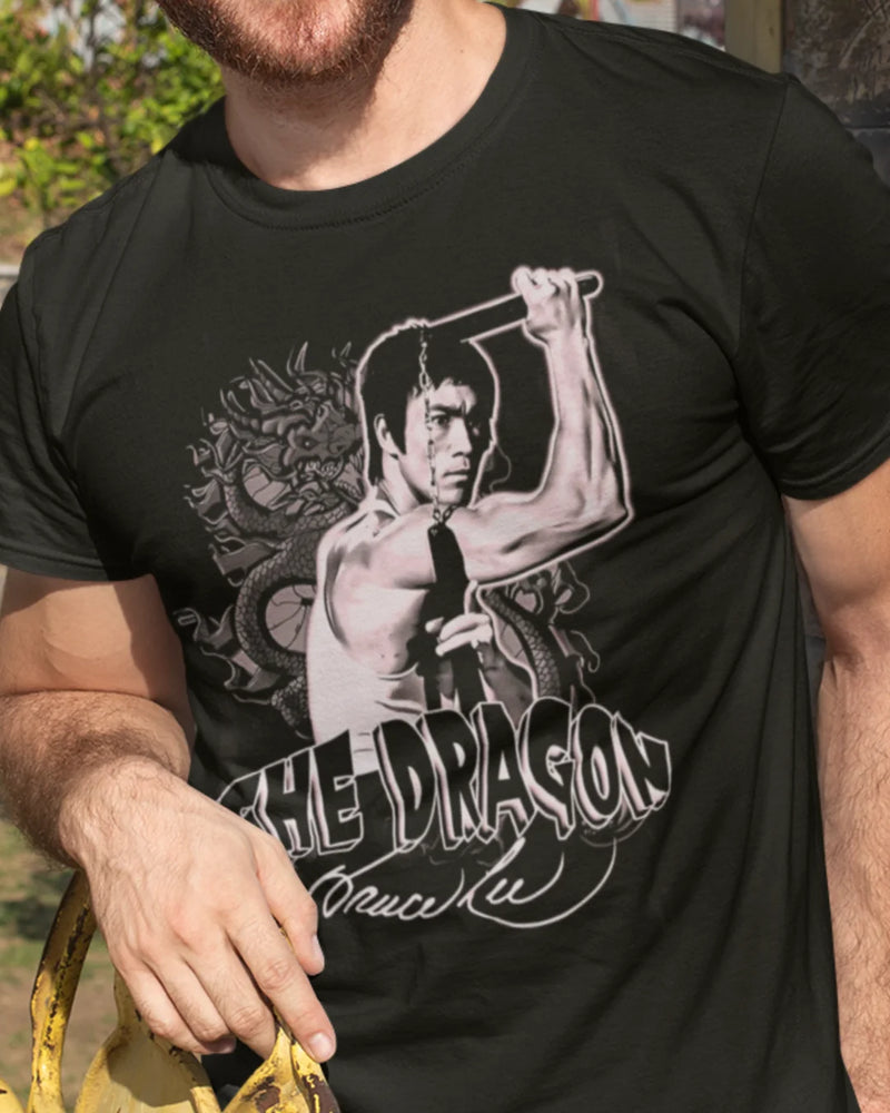 Camiseta Algodão Premium Action Movies - Bruce Lee's Dragon