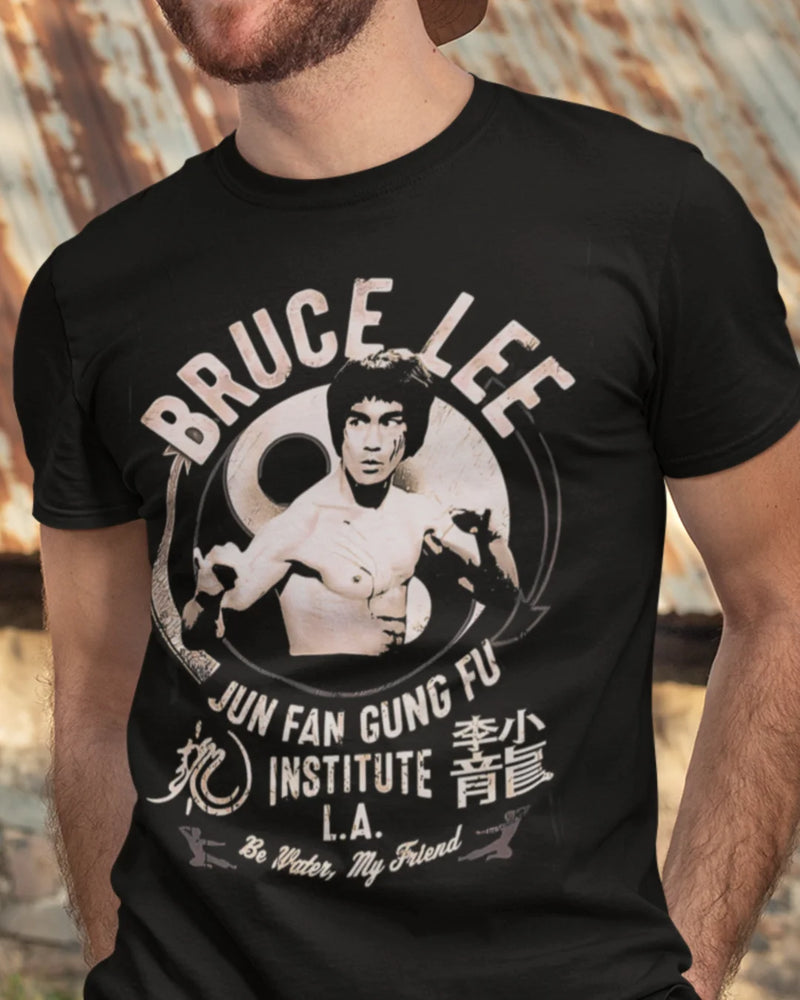 Camiseta Algodão Premium Action Movies - Bruce Lee LA Institute