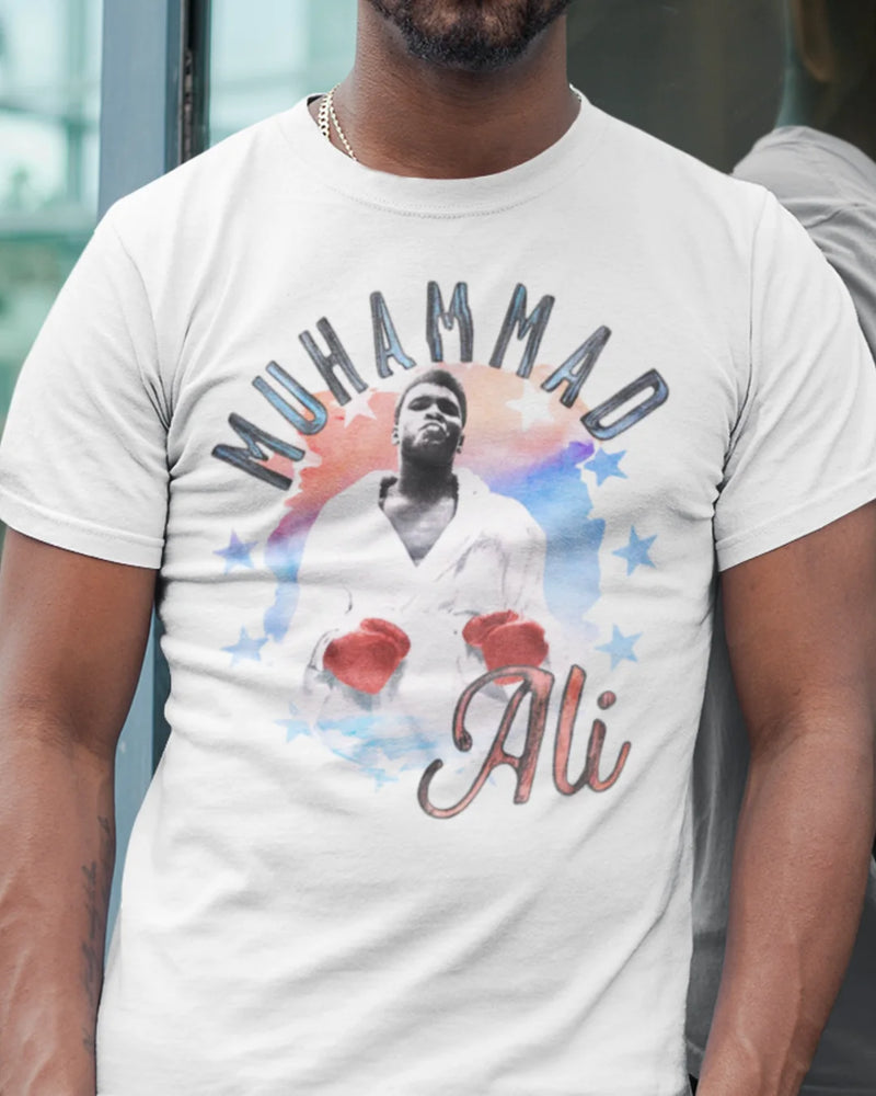 Camiseta Algodão Premium Boxe - Ali Watercolor